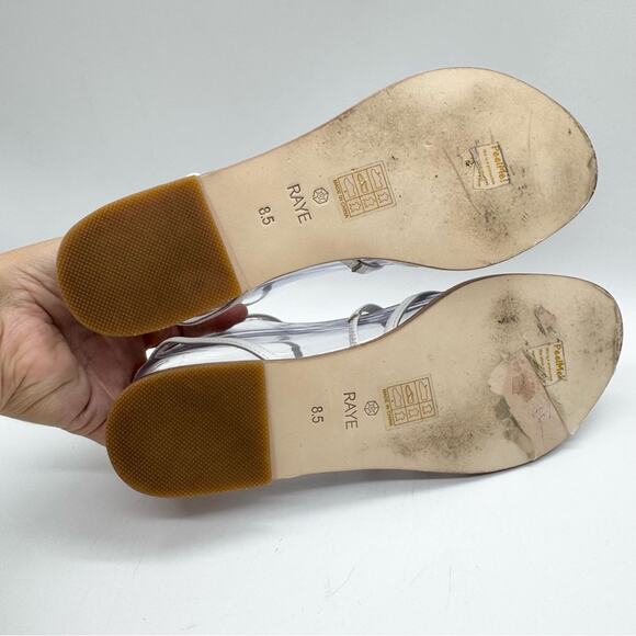 RAYE x Revolve Void Strappy Ankle Wrap Thong Sandal in White Size 8.5 Minimalist - Picture 11 of 16